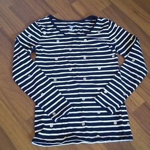 Old Navy girls size 6-7 black, white w/Gold dots